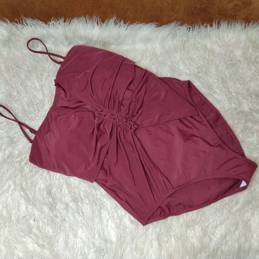 New Venus Slimming Bandeau One Piece Swimsuit Plus Size 16 - Picture 11 of 13